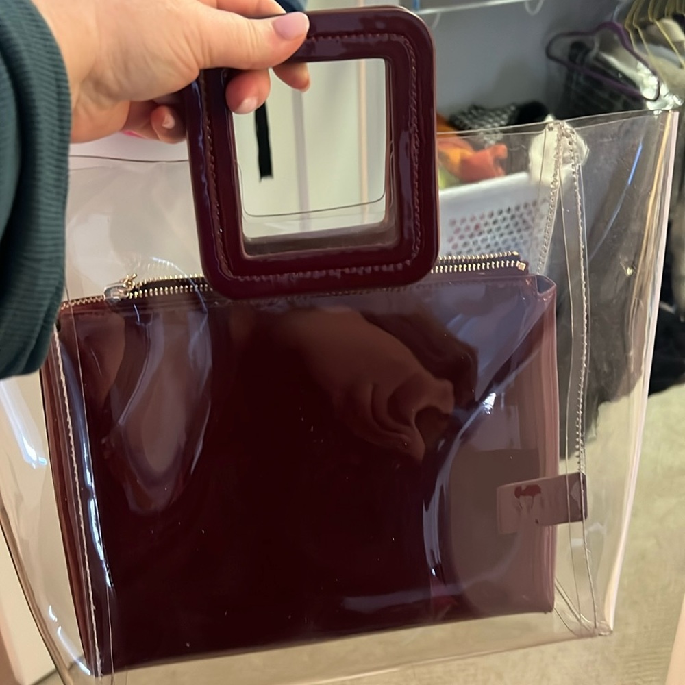 Staud Shirley PVC & Leather Tote